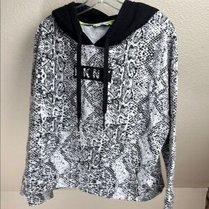 DKNYC Black and White Patterned Hoodie